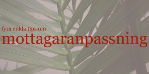 mottagaranpassning